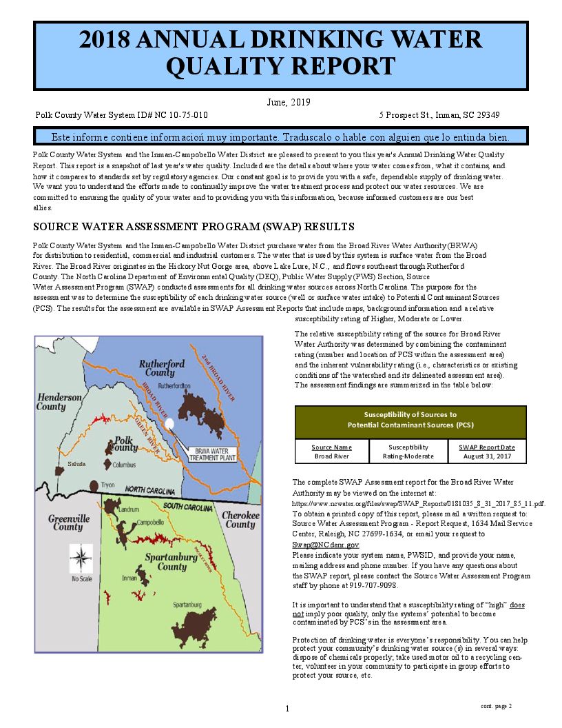 Inman Campobello Water District